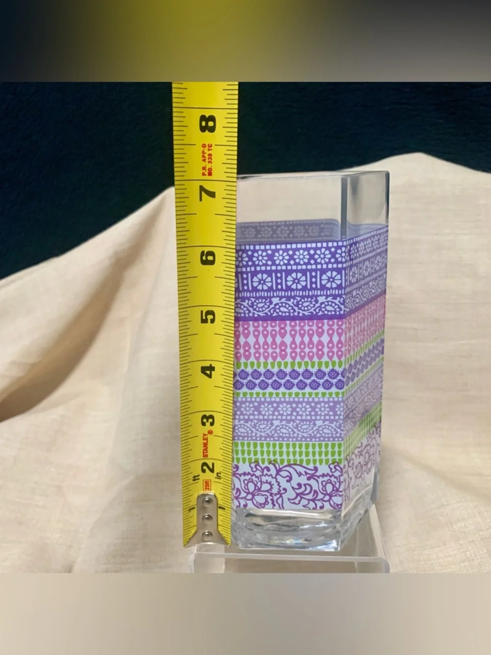 🔍 Hallmark Flowers Hexagon Glass Vase w/ FREE Water Gems